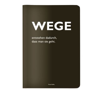 Cedon Heft schwarz - Wege - Kafka -DIN A5 kariert