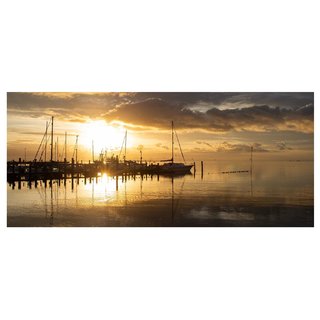 Nick Jürgensen Amrum Panorama-Postkarte "Sundown Amrum Hafen"