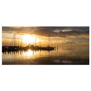 Nick Jürgensen Amrum Panorama-Postkarte "Sunrise Amrum Hafen"