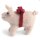 Én Gry & Sif Kleines Schweinchen mit roter Schleife aus Filz